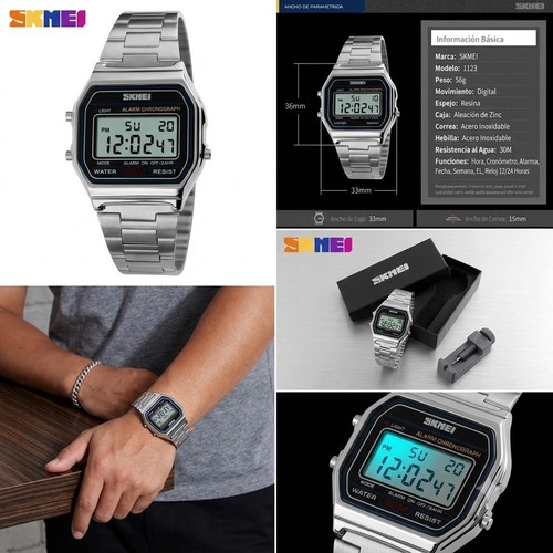 Reloj digital skmei acero - skmei,