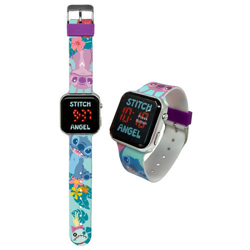 Orologio led stitch angel - a,
