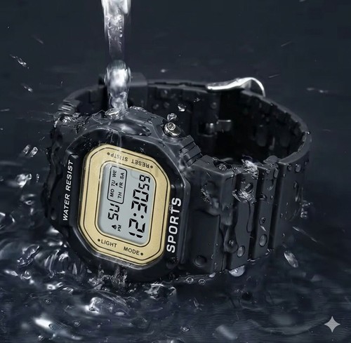Orologio digitale led oro nero - led,